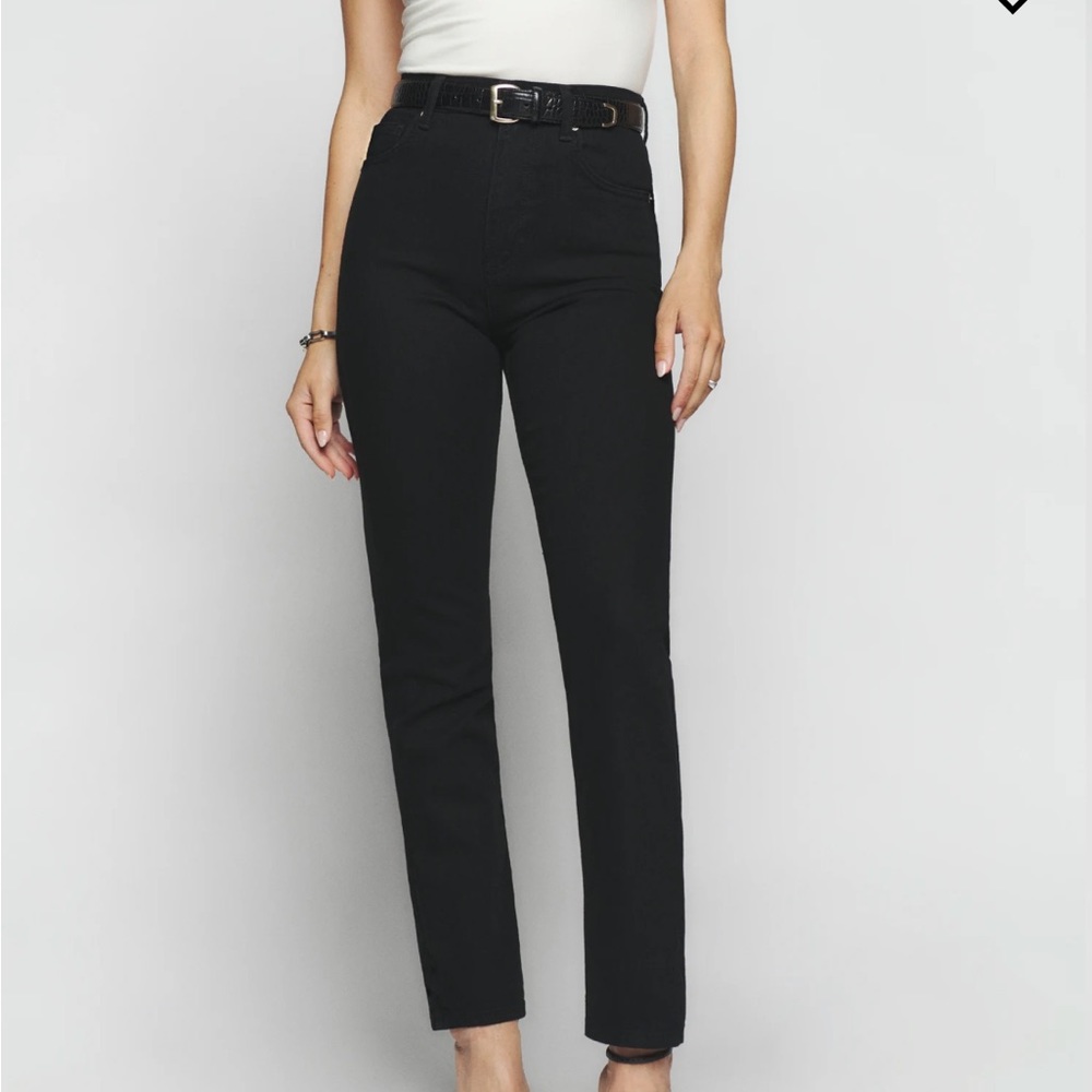 Liza Ultra High Rise Straight Jeans | Black Washed | 28 | Good Condition